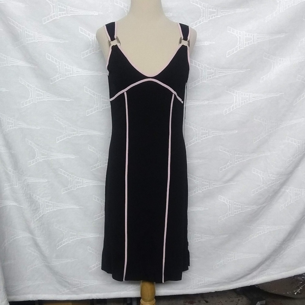BCBGMAxazria Black Pink Strip  Dress